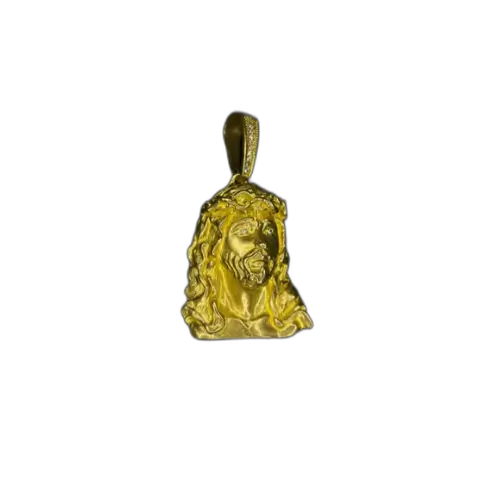 pingente Rosto de Cristo 3D cravejado - infinity 18k