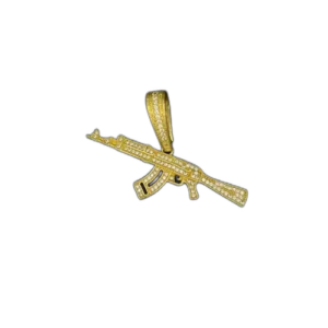 pingente AK-47 cravejado - infinity 18k