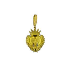 pingente coração santa cravejada - infinity 18k