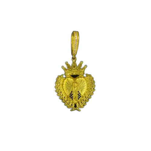 pingente coração santa cravejada - infinity 18k