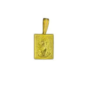pingente placa rosto de Cristo 3D - infinity 18k