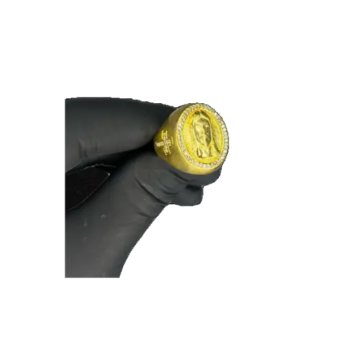 Dedeira rosto de jesus cravejado - infinity 18k